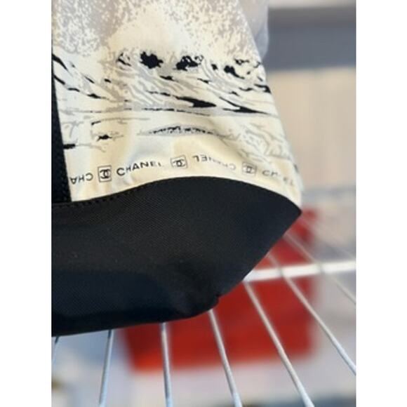 RARE Authentic CHANEL Sports Line High Summer Nylon Leather CC Tote Bag - Picture 5 of 16